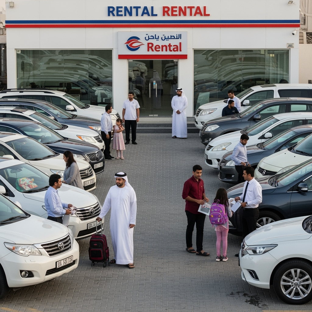 Illustration for: UAE Sees 40% Rise in Car Rentals During School Season