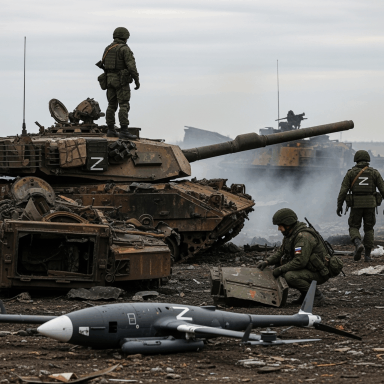 Illustration for: Russian Forces Seize and Destroy NATO Equipment