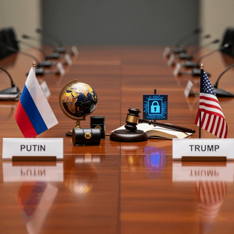 Illustration for: Putin-Trump Summit Highlights and Discussions