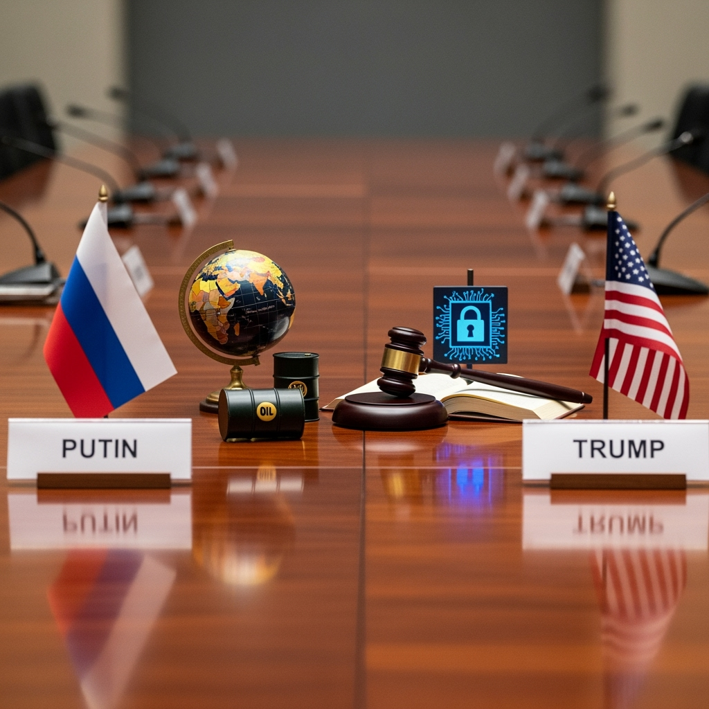 Illustration for: Putin-Trump Summit Highlights and Discussions