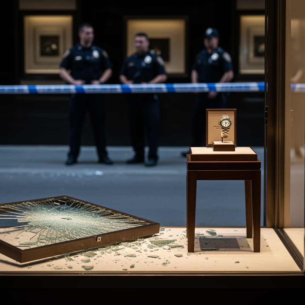 Illustration for: Robbery at Store: $750,000 Rolex Watches Stolen