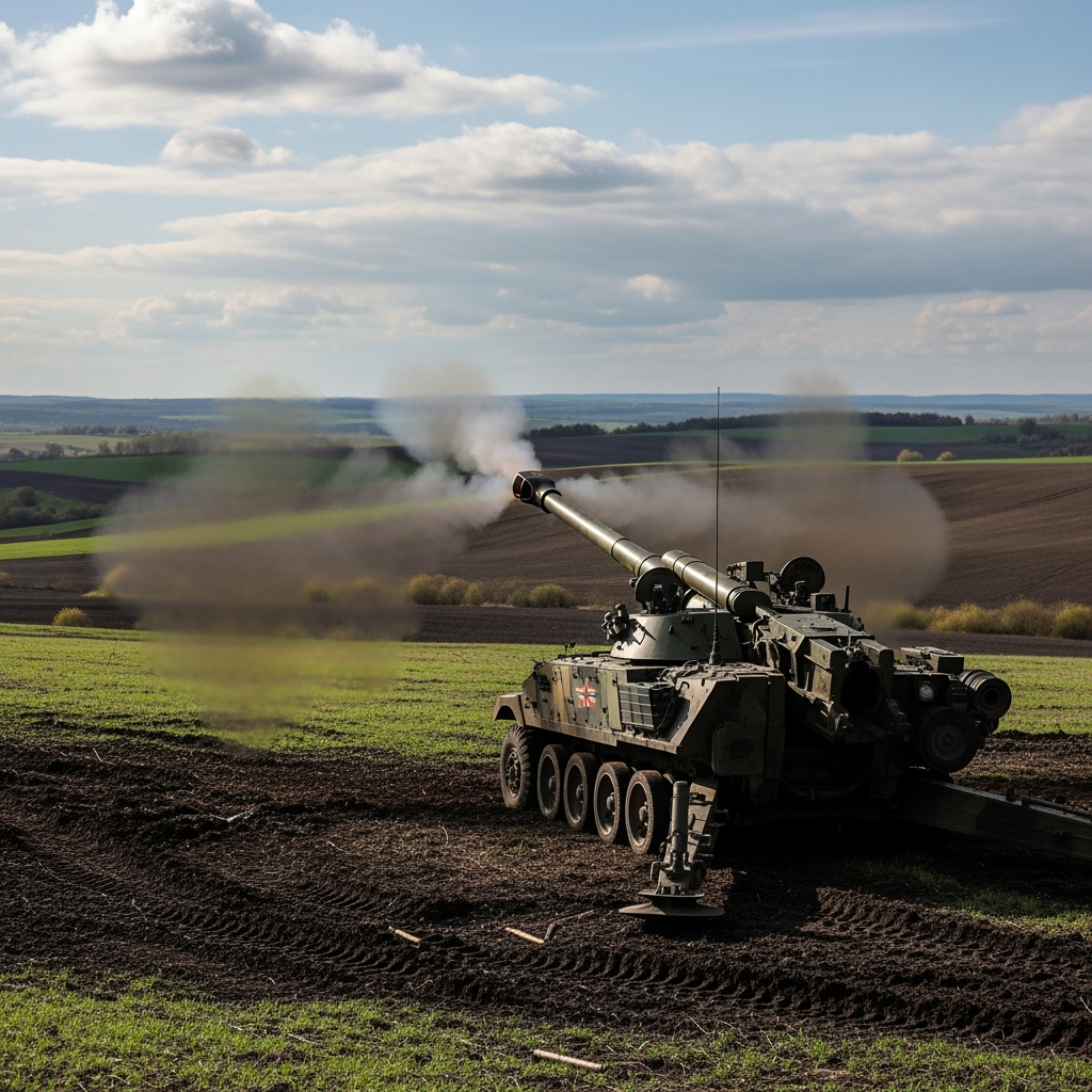 Illustration for: Russian Howitzers Target Ukrainian Forces in Sumy