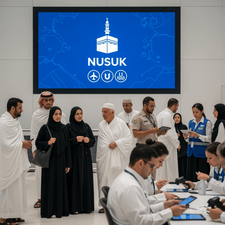 Illustration for: Nusk Umrah Service for International Pilgrims