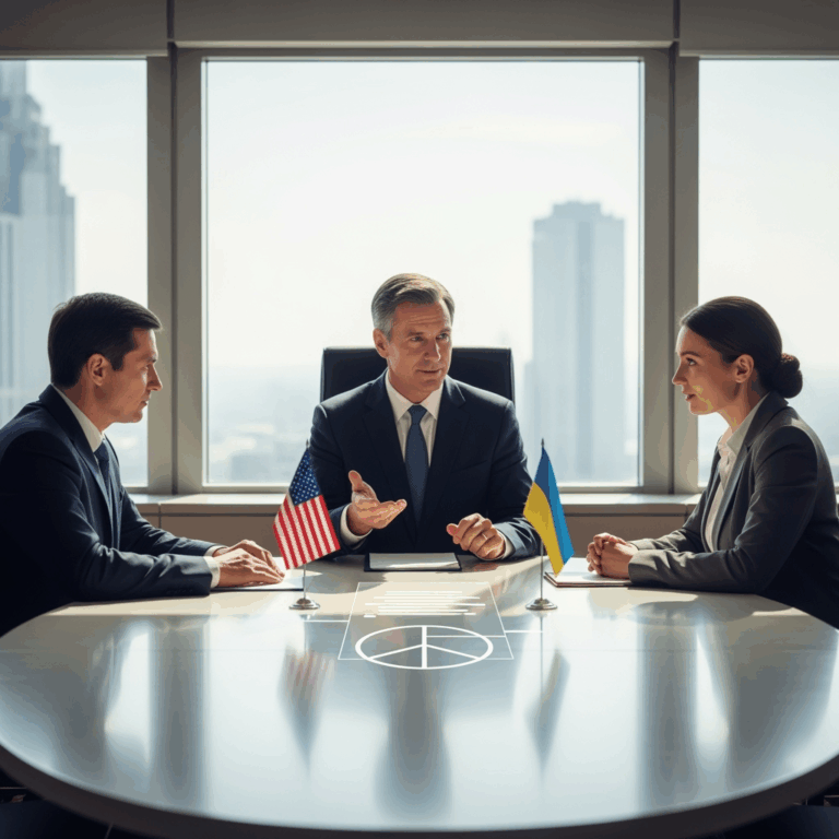 Illustration for: U.S. Mediates Ukraine Conflict Resolution