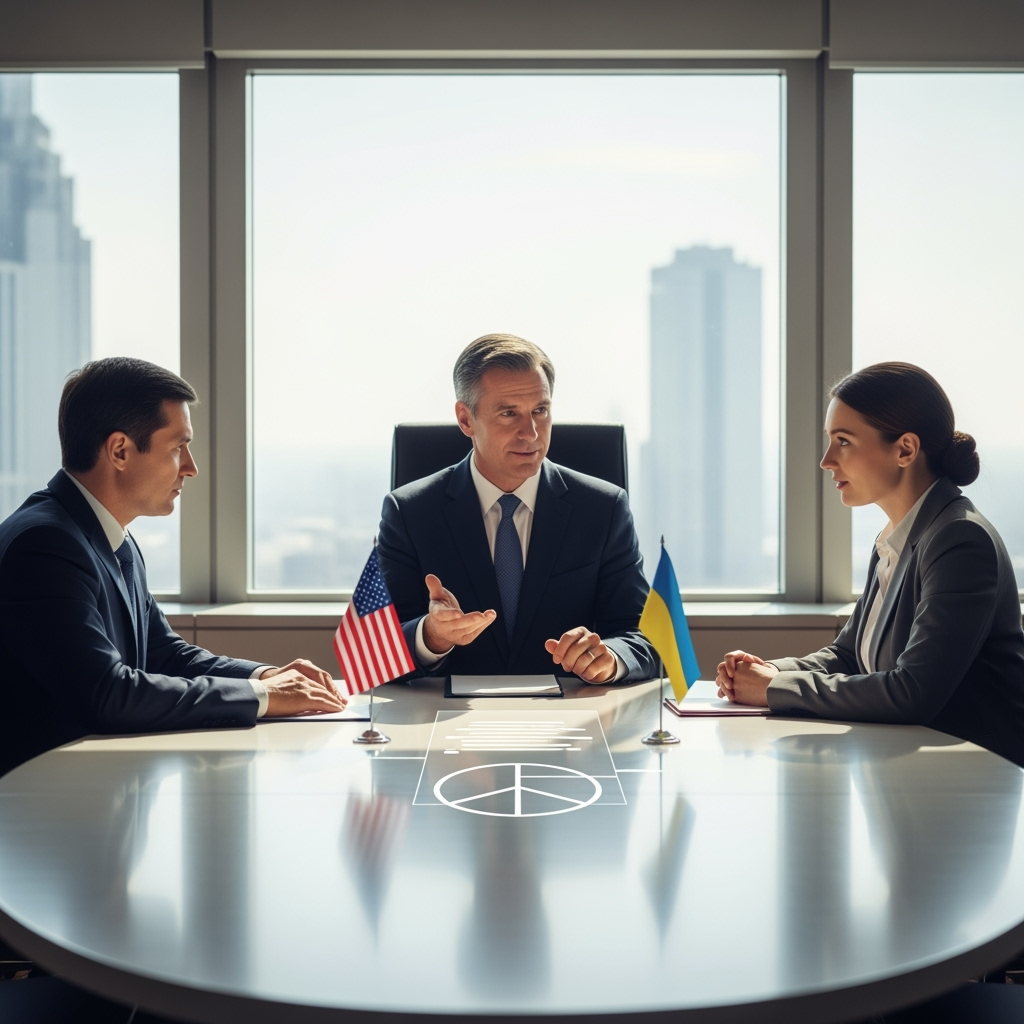 Illustration for: U.S. Mediates Ukraine Conflict Resolution