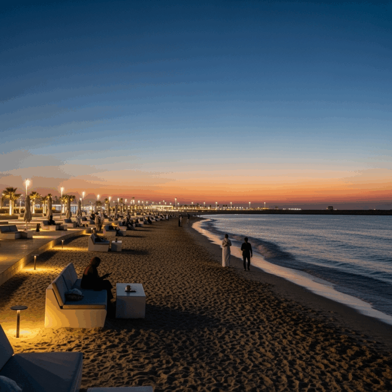 Illustration for: Explore Abu Dhabi's New Night Beach