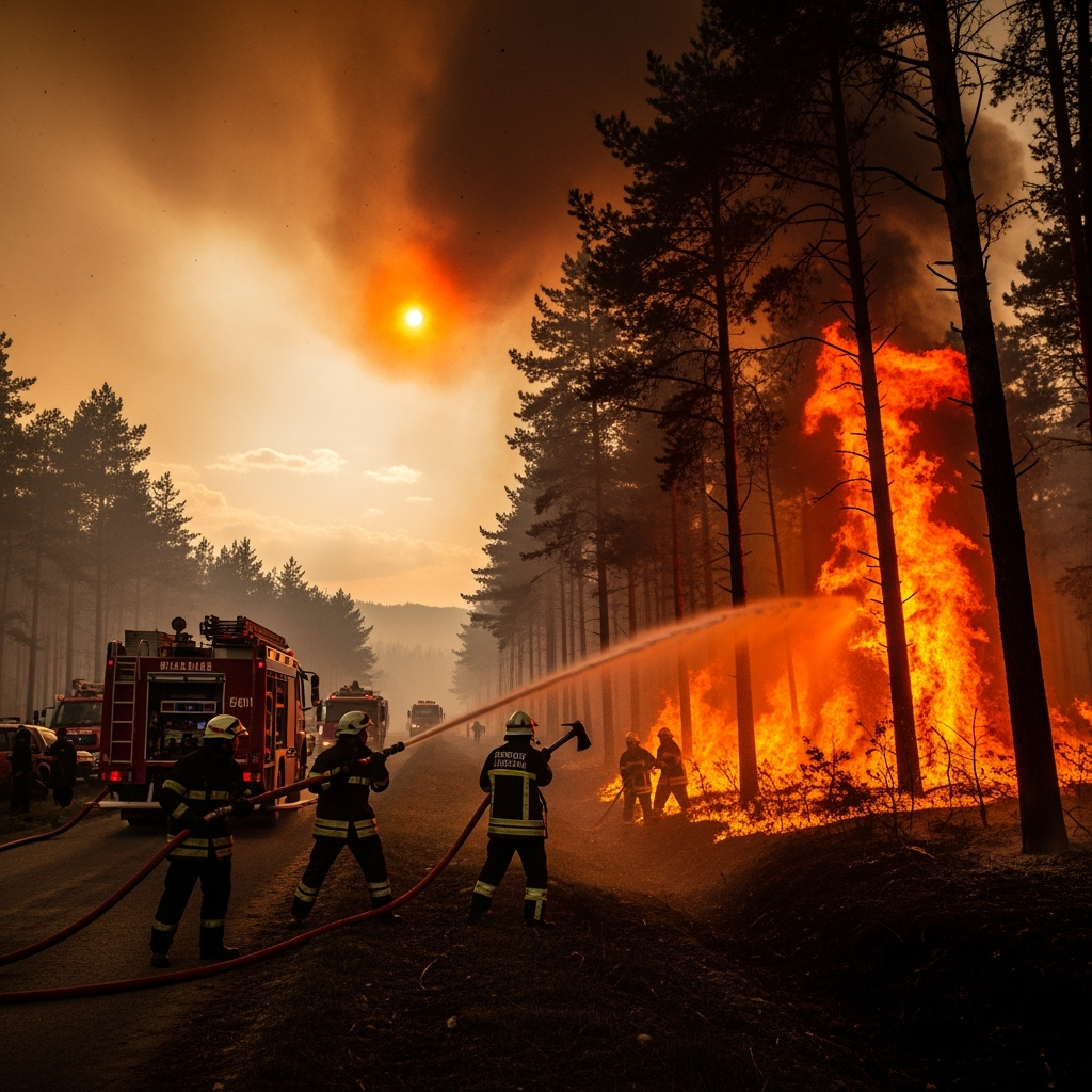 Illustration for: Turkish Authorities Control Major Forest Fires
