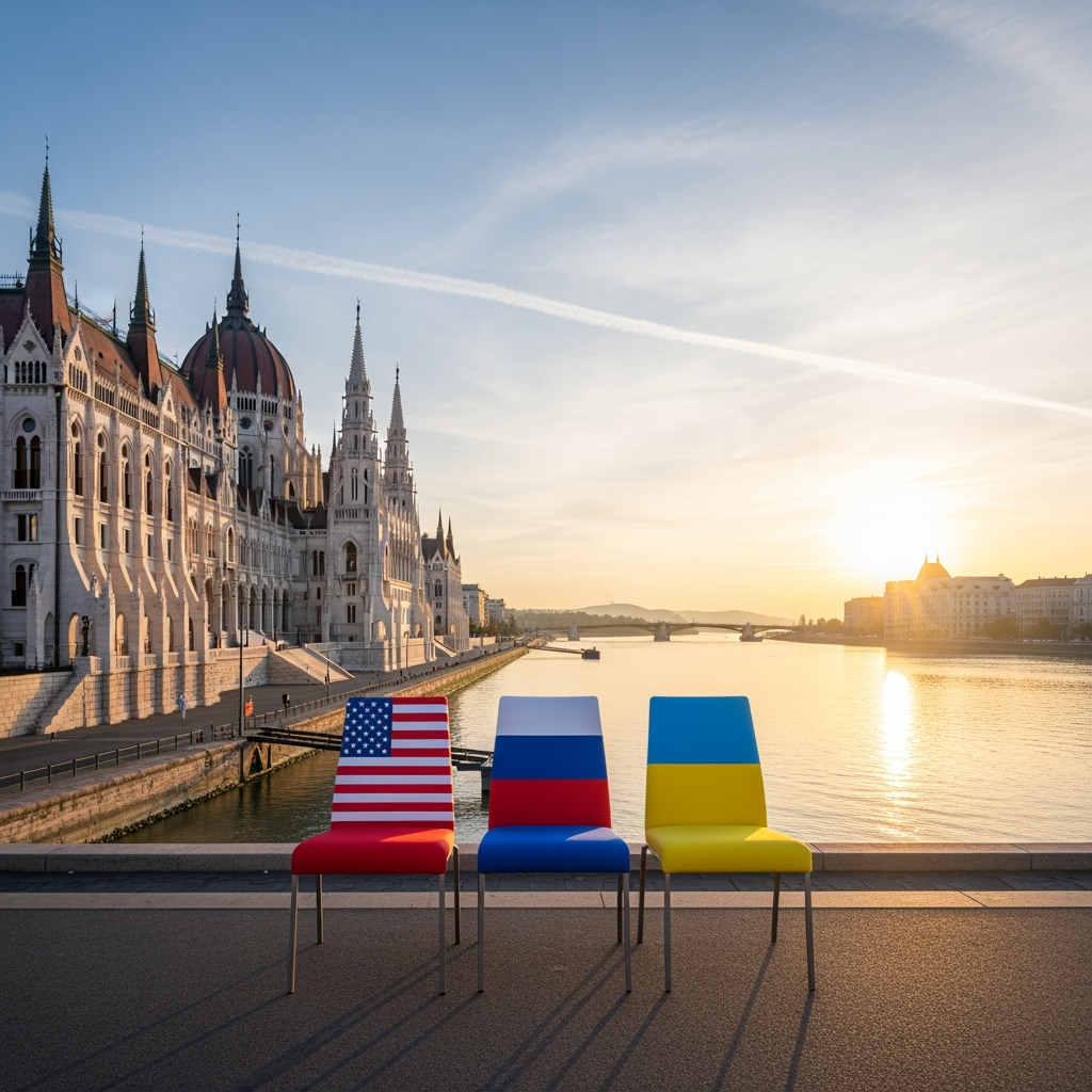 Illustration for: Hungary Offers to Host US-Russia-Ukraine Summit