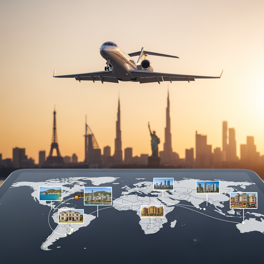 Illustration for: Wealthy Exodus: New Global Property Hotspots