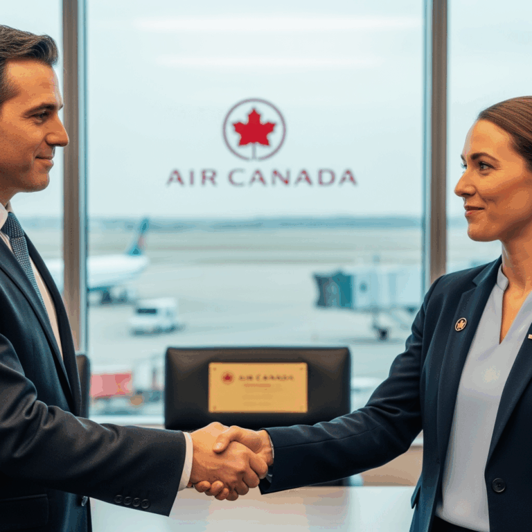 Illustration for: Air Canada Strike Ends with Cabin Crew Agreement