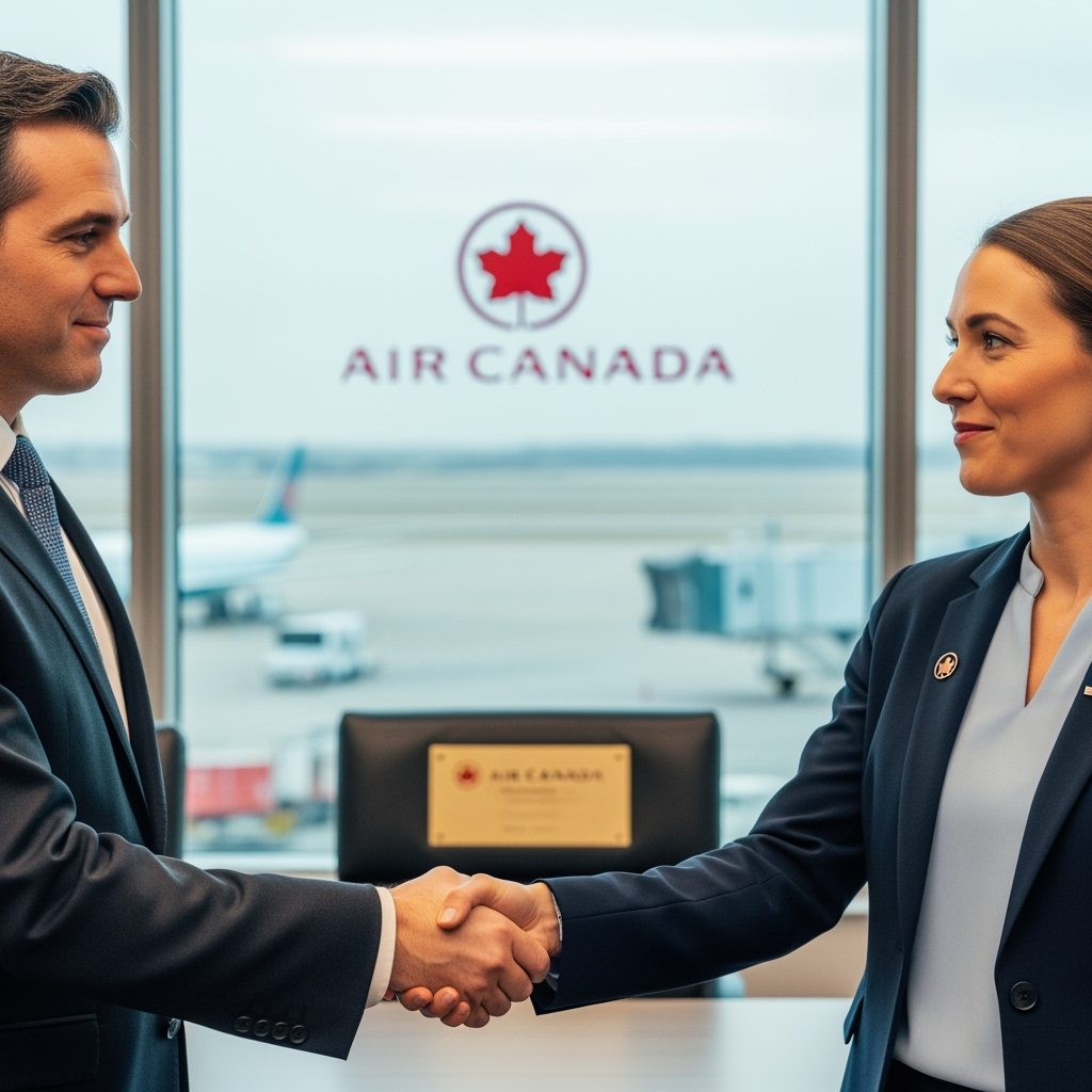 Illustration for: Air Canada Strike Ends with Cabin Crew Agreement