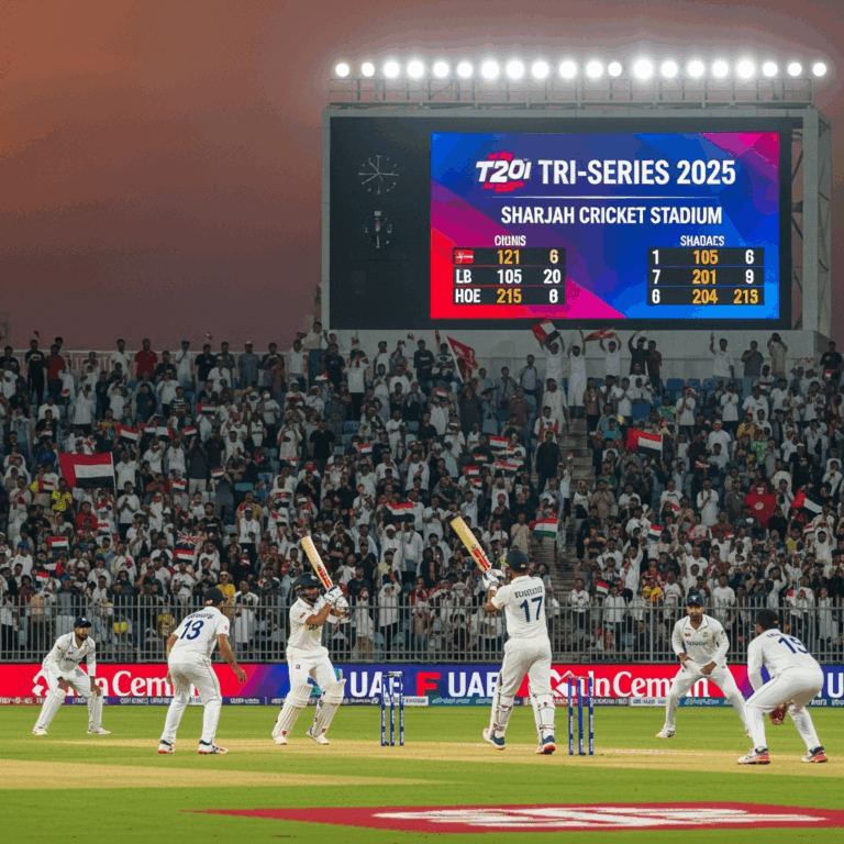 Illustration for: UAE Hosts T20I Tri-Series 2025 at Sharjah