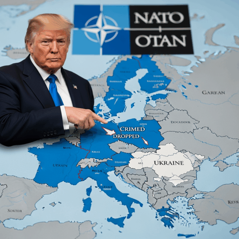 Illustration for: Trump Urges Ukraine to Drop Crimea, NATO Hopes