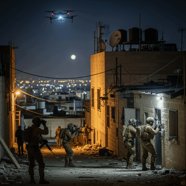 Illustration for: Israeli Forces Target Hamas Intelligence Network