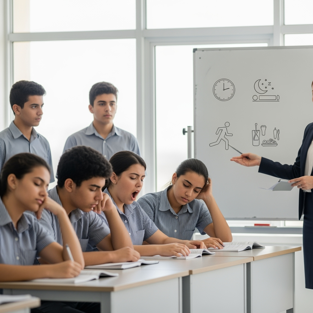 Illustration for: UAE Schools: Tips for Managing Sleep Deprivation
