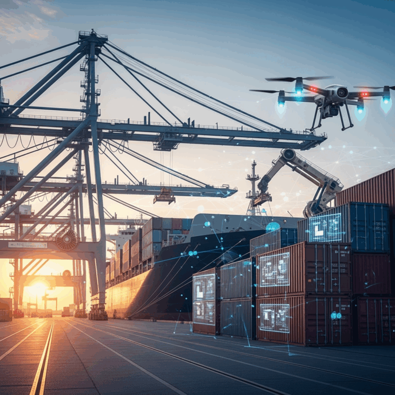 Illustration for: Advancing Gulf Ports with AI: Speed and Security