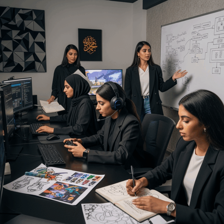 Illustration for: Empowering Women in UAE's Gaming Industry