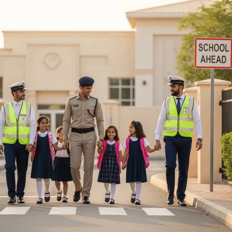 Illustration for: UAE's 'Day Without Accidents' Marks School Start