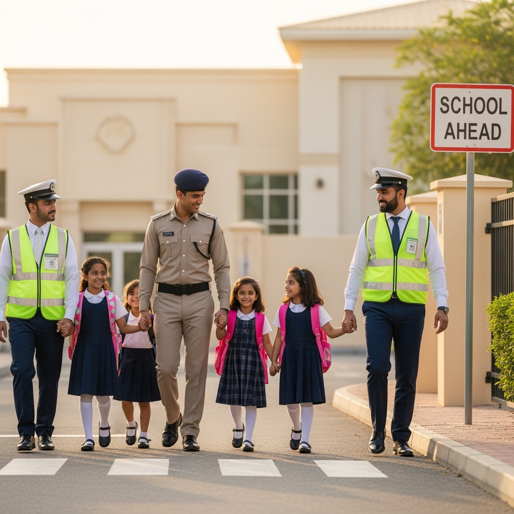 Illustration for: UAE's 'Day Without Accidents' Marks School Start