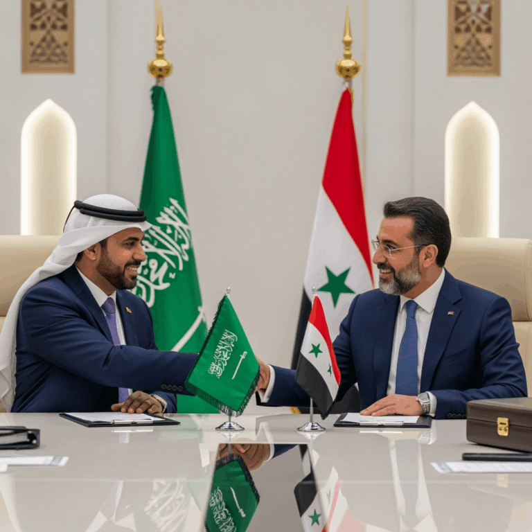 Illustration for: Saudi-Syrian Economic Talks in Riyadh