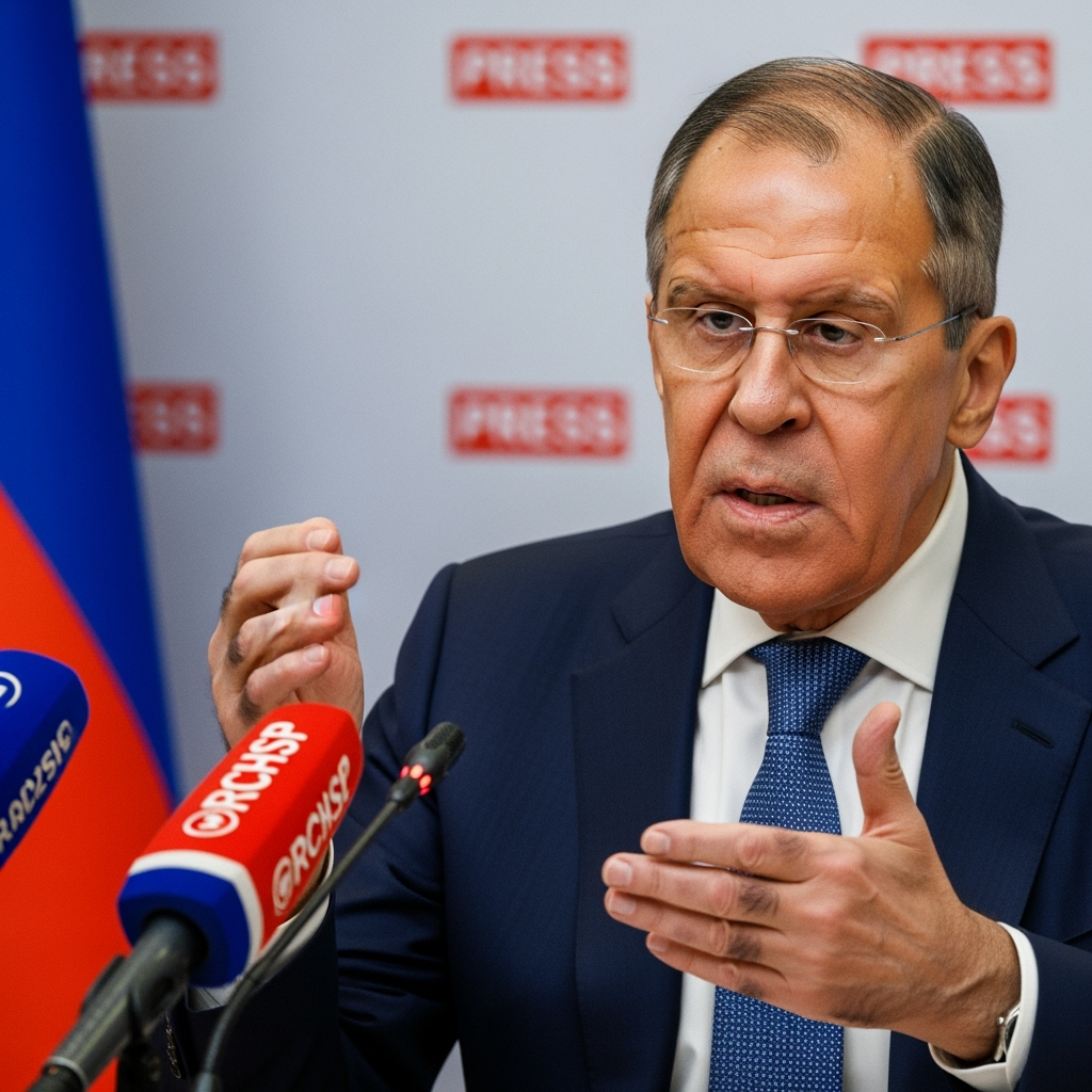 Illustration for: Lavrov Denies Territorial Ambitions