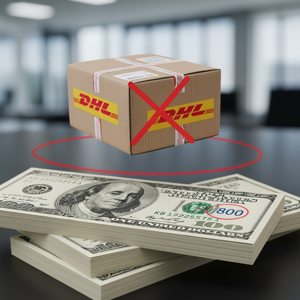 Illustration for: DHL to Suspend US Parcel Shipments Over $800
