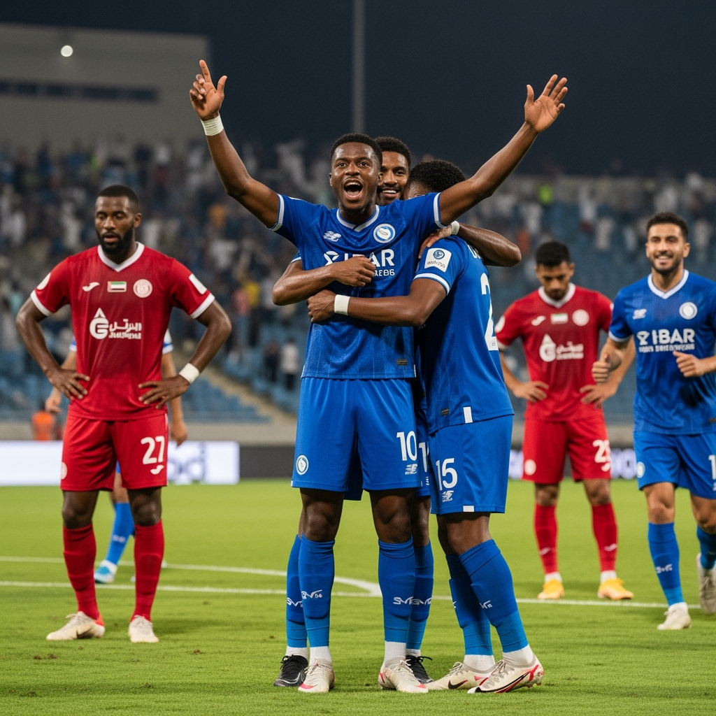 Illustration for: Al Nasr Triumphs 1-0 Over Ajman in UAE Pro League