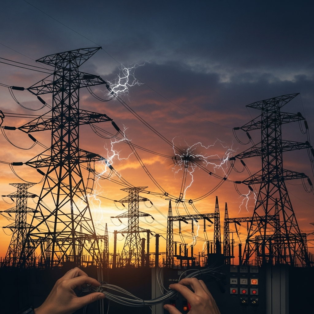 Illustration for: Power Grid Attacks Worsen Summer Crisis