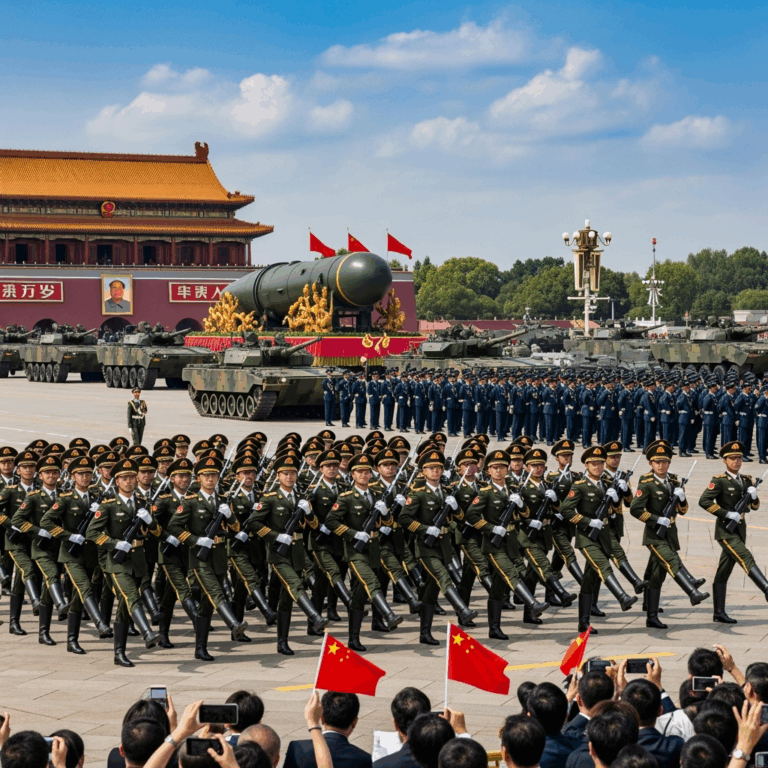 Illustration for: China's Military Parade in Tiananmen Square