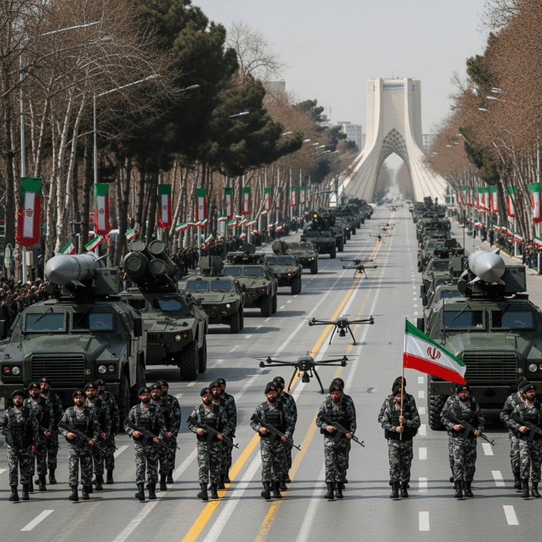 Illustration for: Iran Celebrates Defense Industry Amid Tensions