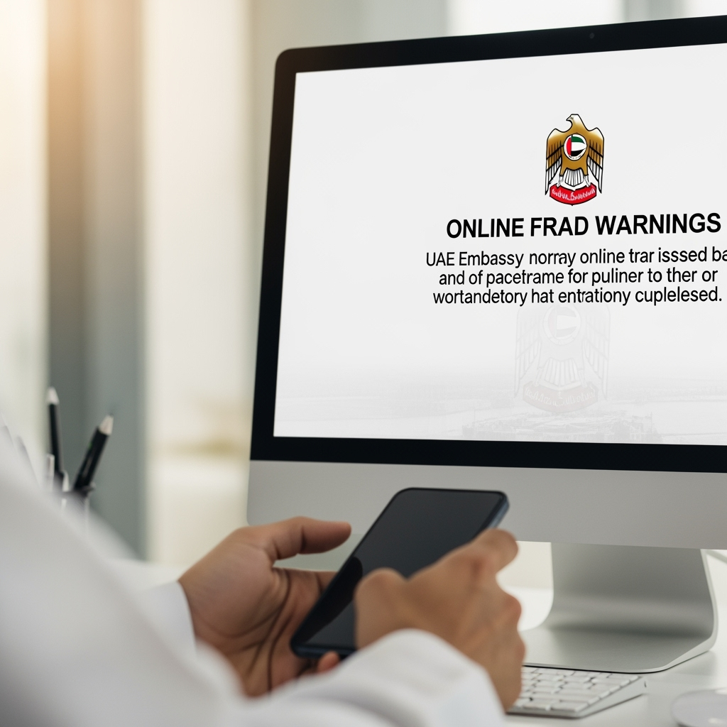 Illustration for: UAE Embassy Warns Against Online Fraud Impersonators