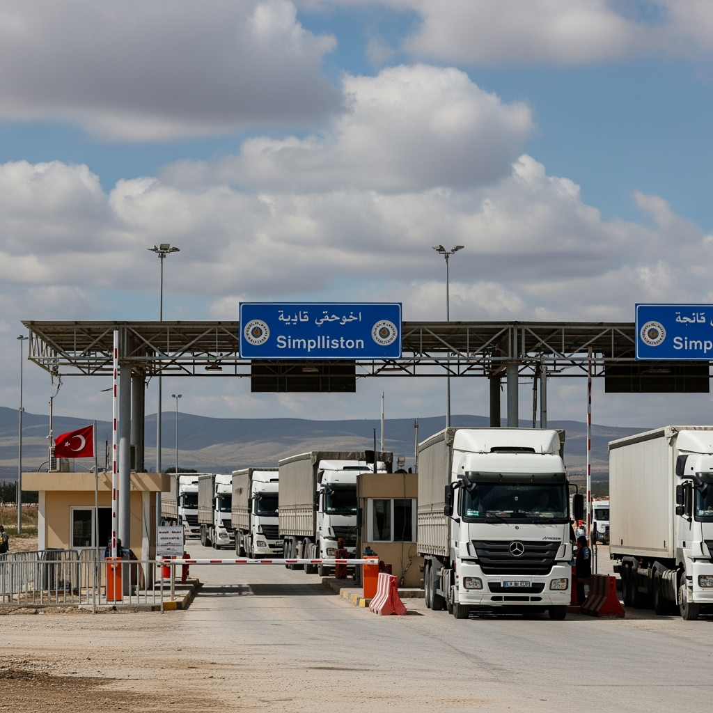 Illustration for: Turkey Simplifies Truck Crossings at Syrian Border