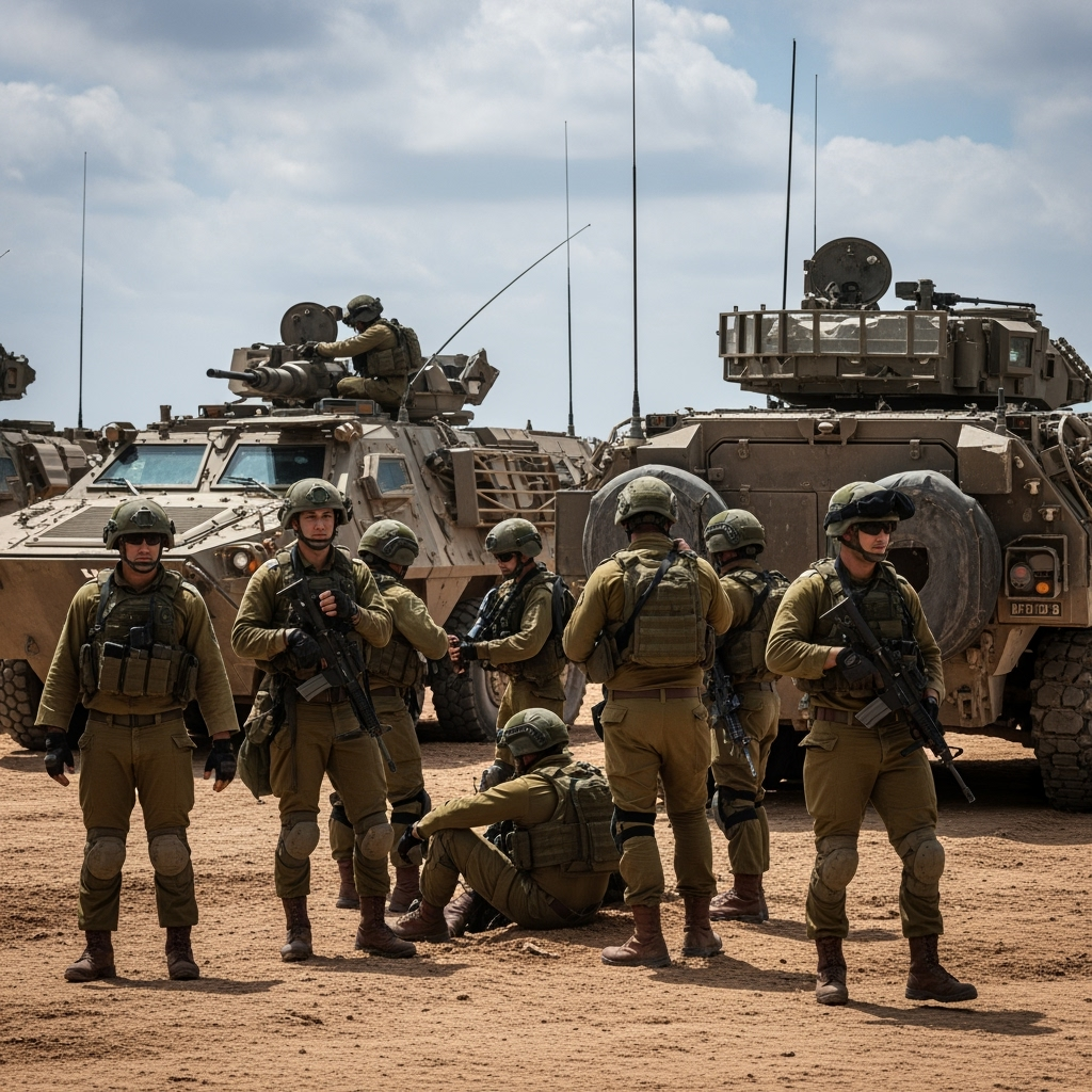 Illustration for: Israel Mobilizes Reservists for Gaza City Offensive