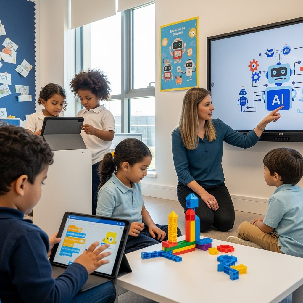 Illustration for: Preparing Children for the AI Era at Falcon Nursery