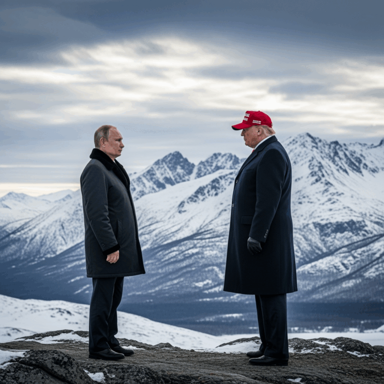 Illustration for: Putin-Trump Summit in Alaska