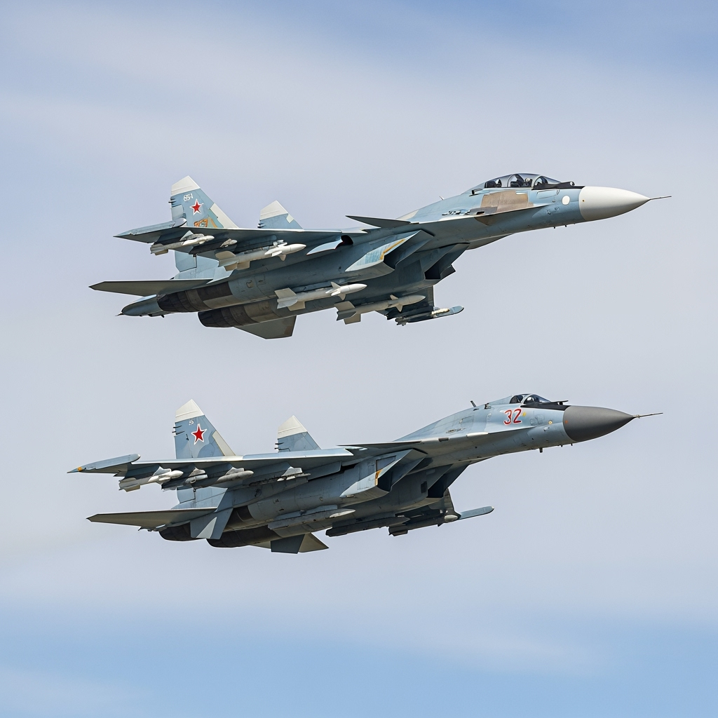 Illustration for: Su-35S and Su-34: Integrated Aerial Systems