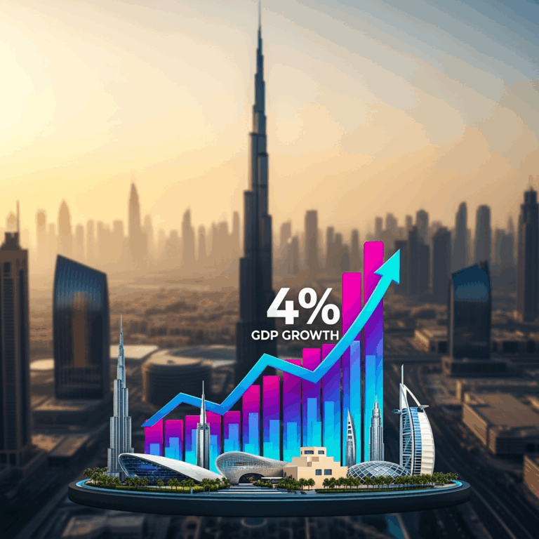 Illustration for: نمو الناتج المحلي الإجمالي لدبي بنسبة 4% في الربع الأول من 2025