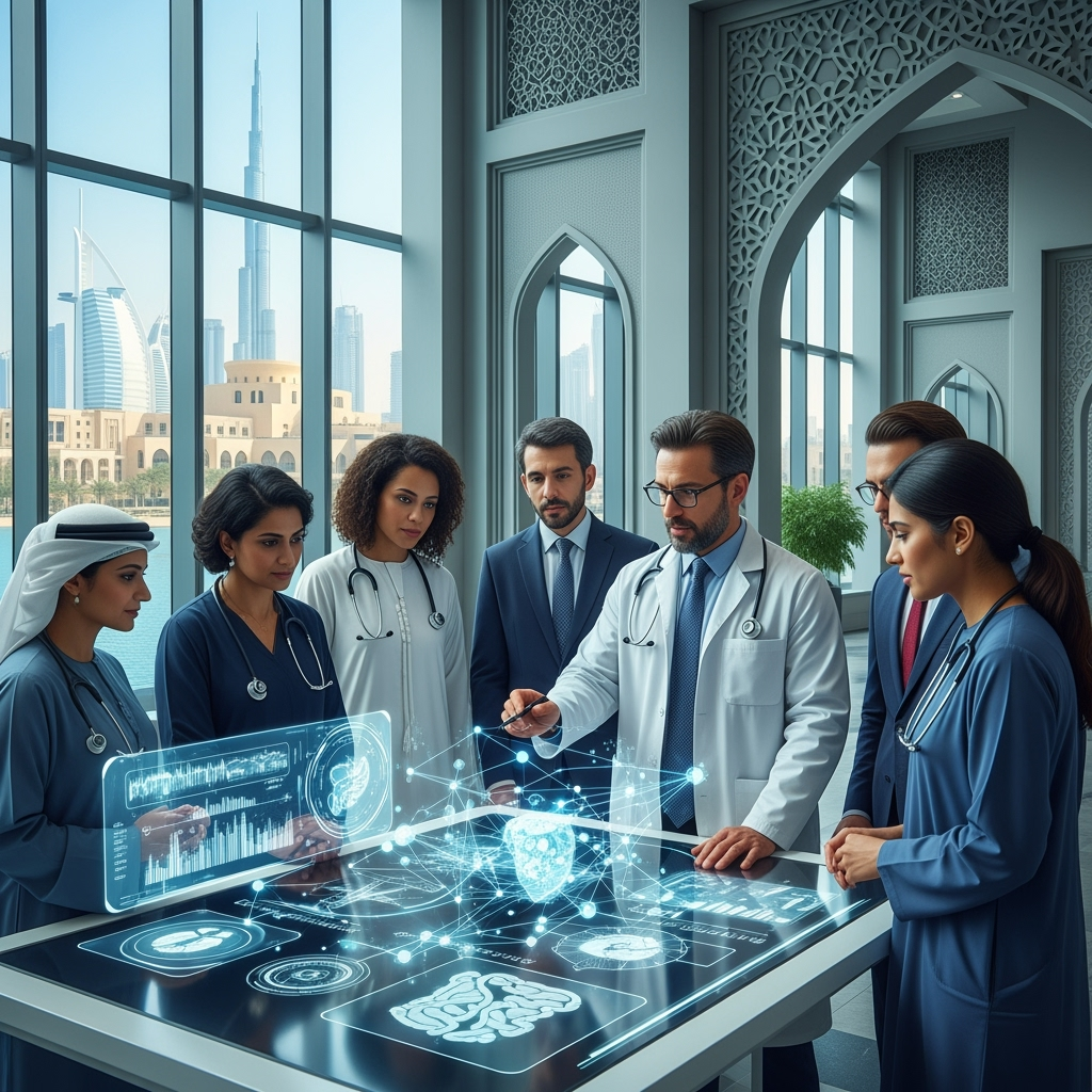 Illustration for: UAE Leads in Healthcare Innovation and Smart Hospitals