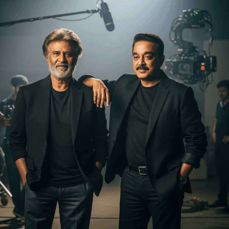 Illustration for: Rajinikanth and Kamal Haasan to Reunite on Screen?