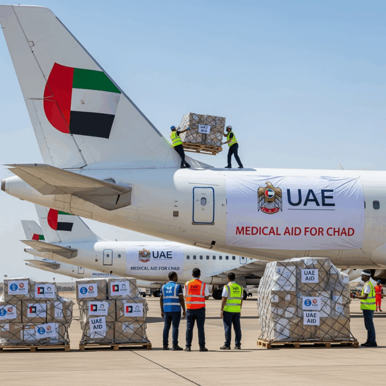 Illustration for: UAE Sends 30 Tonnes of Medical Aid to Chad