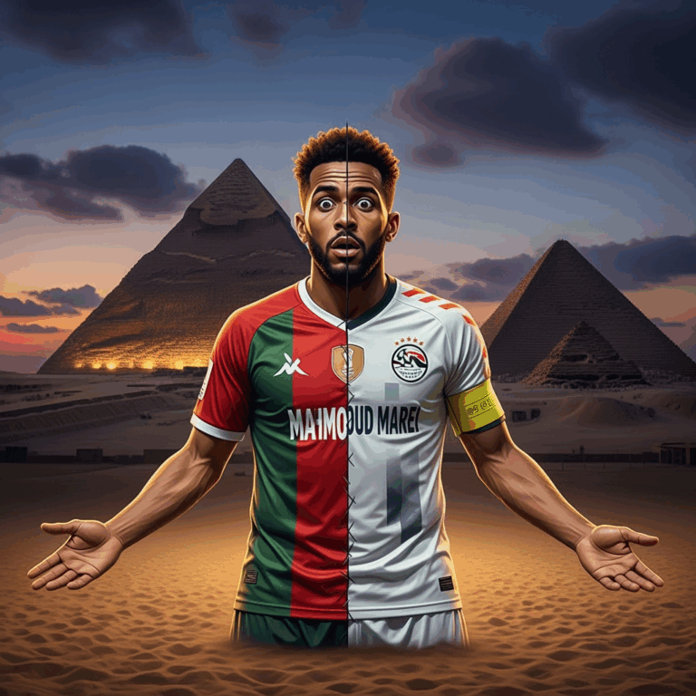 Illustration for: Mahmoud Marei's Jersey Mix-Up in Pyramids Match