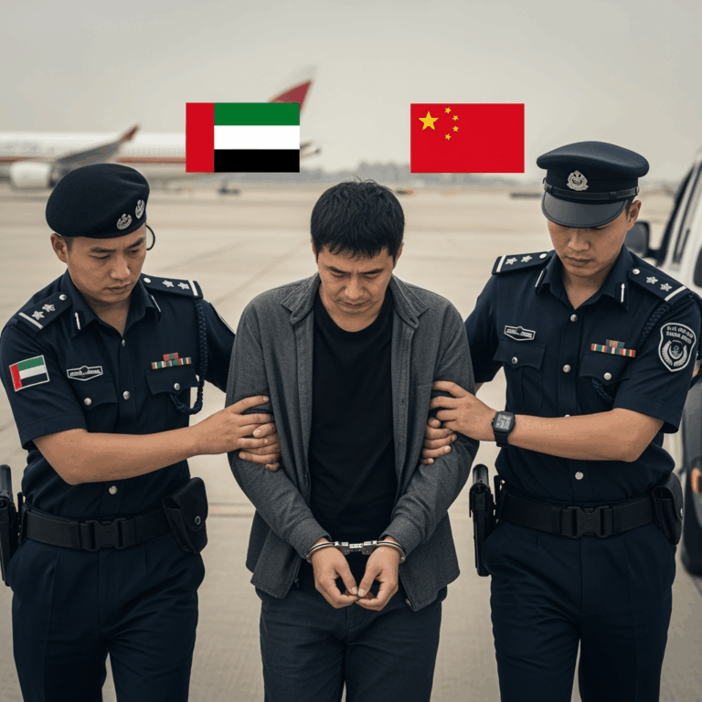 Illustration for: UAE Extradites Top Crime Suspect to China