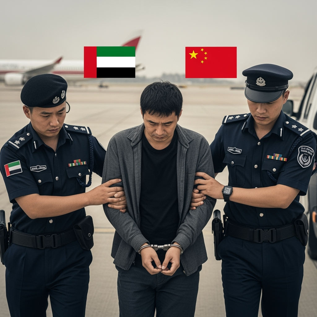 Illustration for: UAE Extradites Top Crime Suspect to China