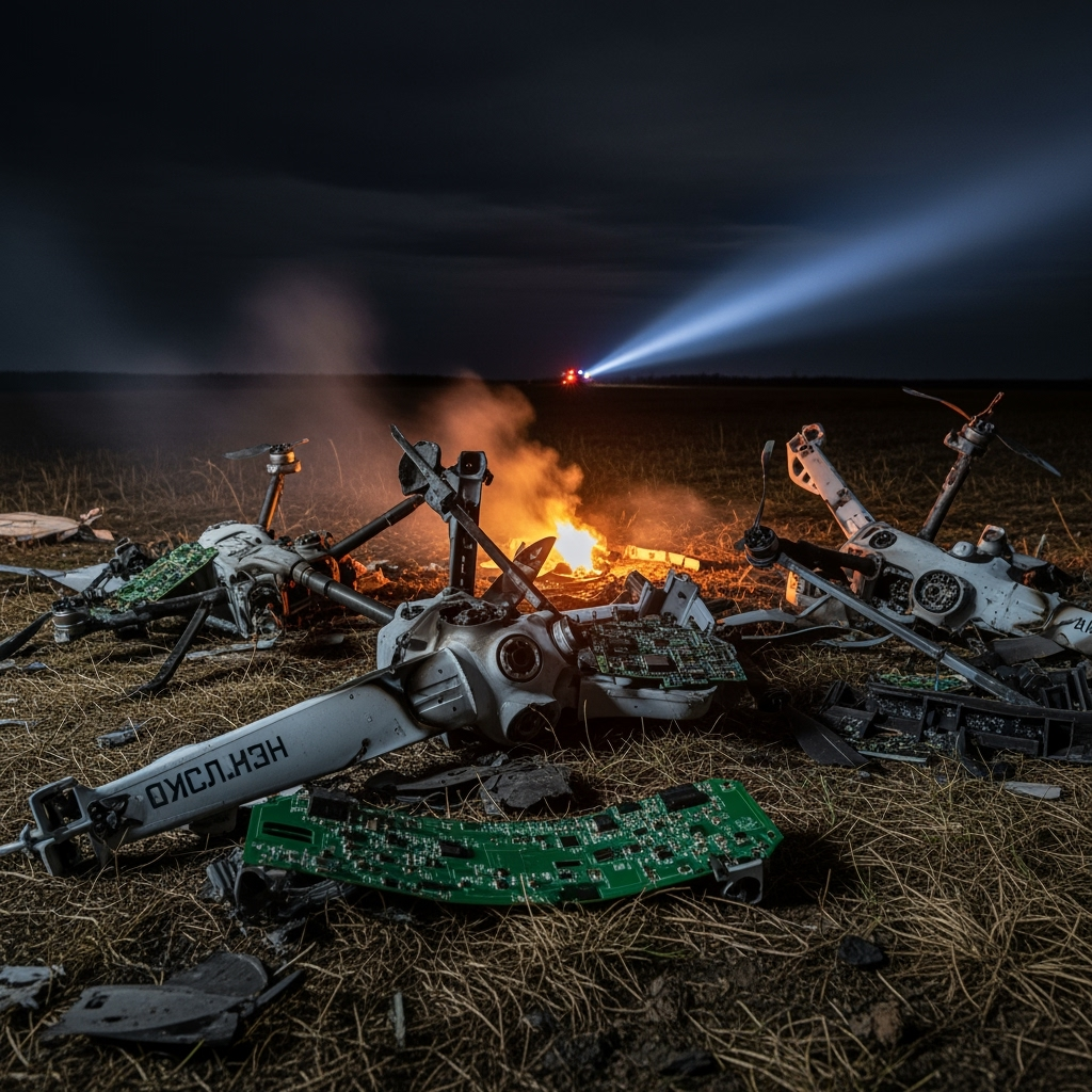 Illustration for: Russia Destroys 21 Ukrainian Drones Overnight