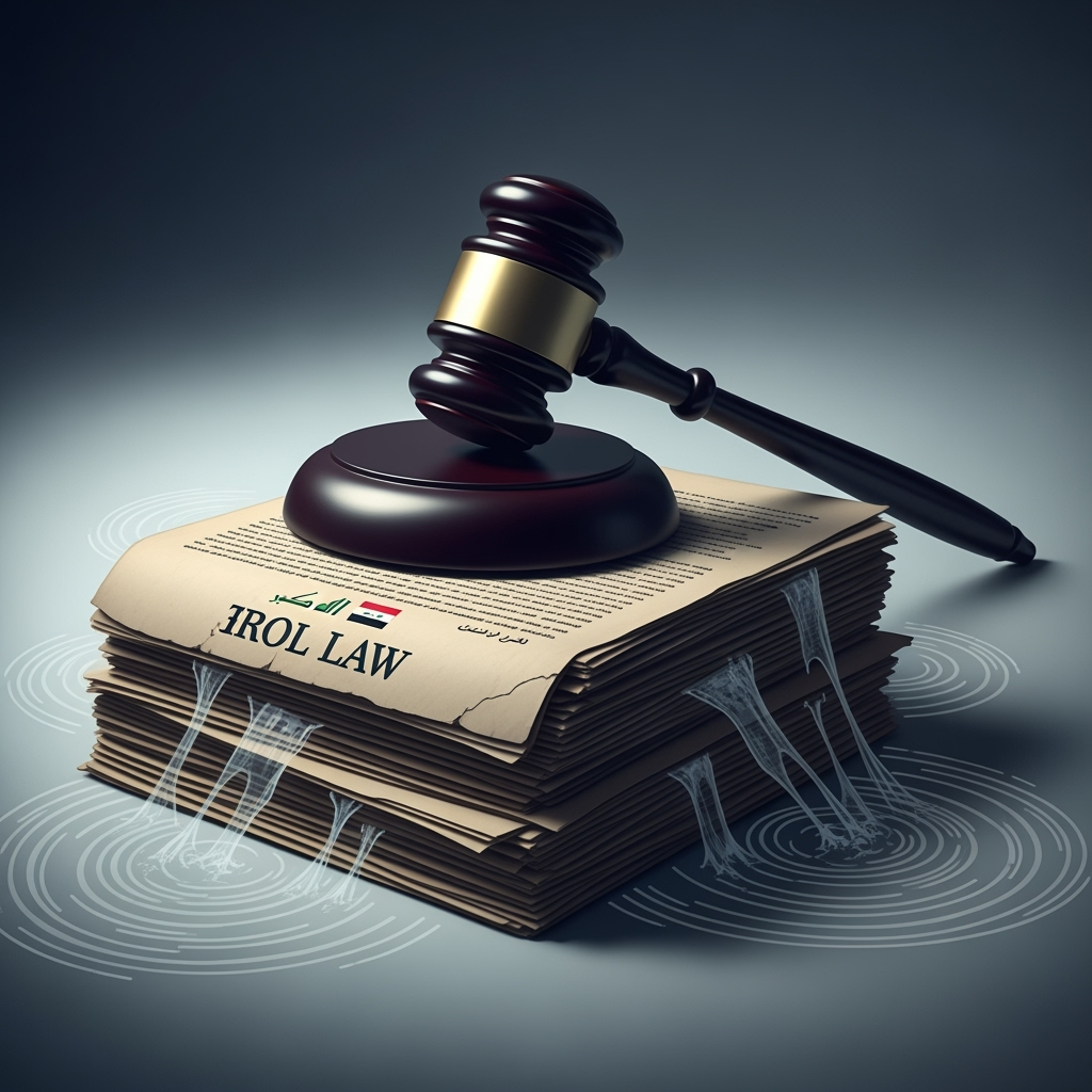 Illustration for: Iraqi Law Faces Challenges Amid International Pressure