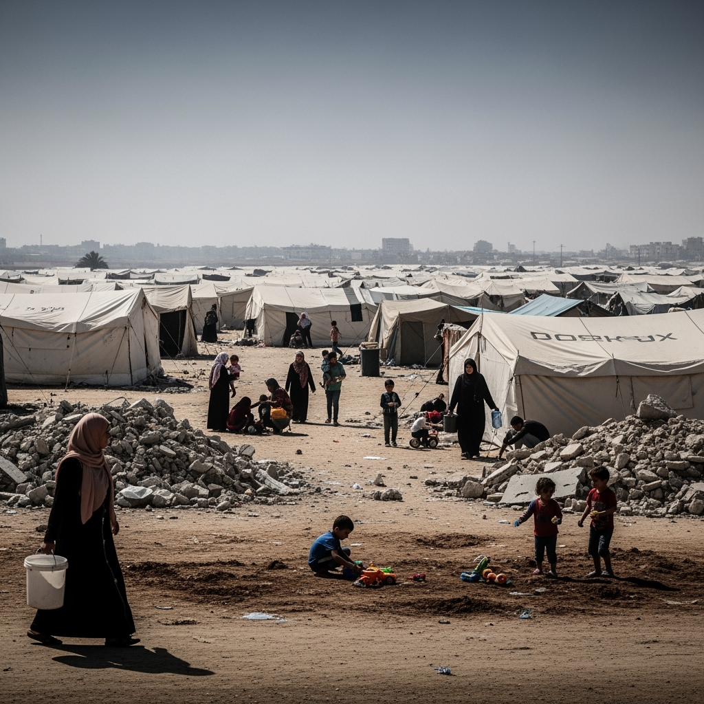 Illustration for: Humanitarian Crisis Worsens in Gaza