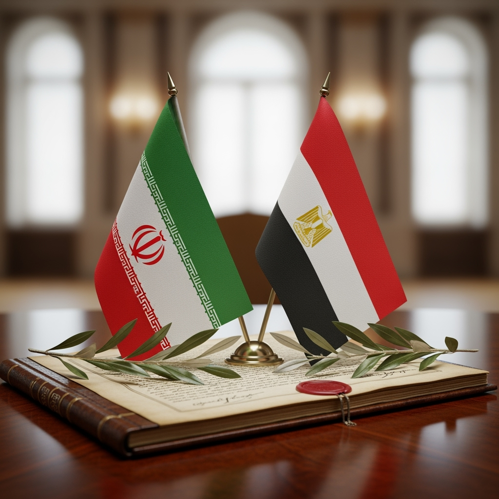Illustration for: Iran and Egypt's Diplomatic Relations Improve