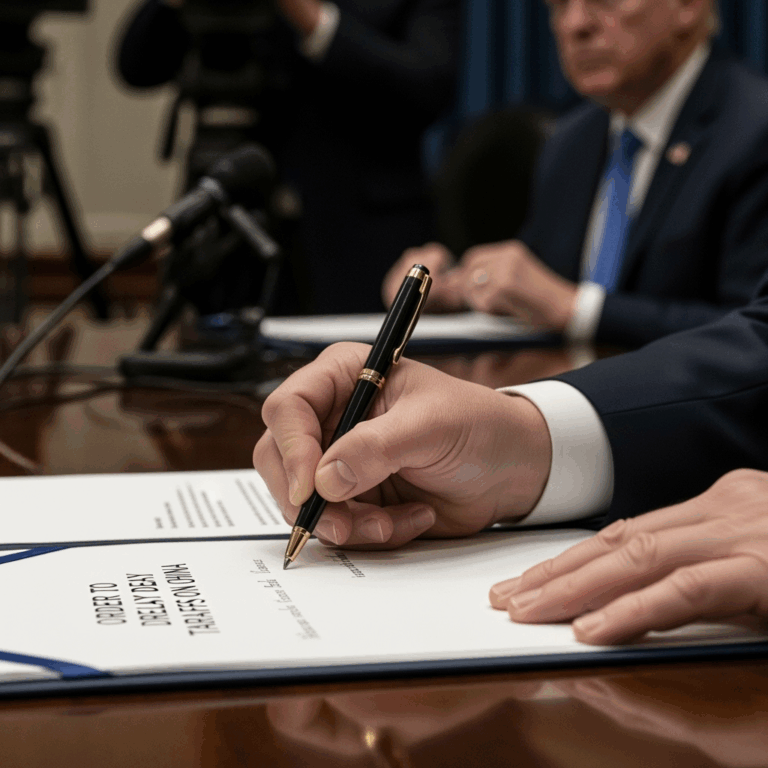 Illustration for: Trump Signs Order to Delay Tariffs on China
