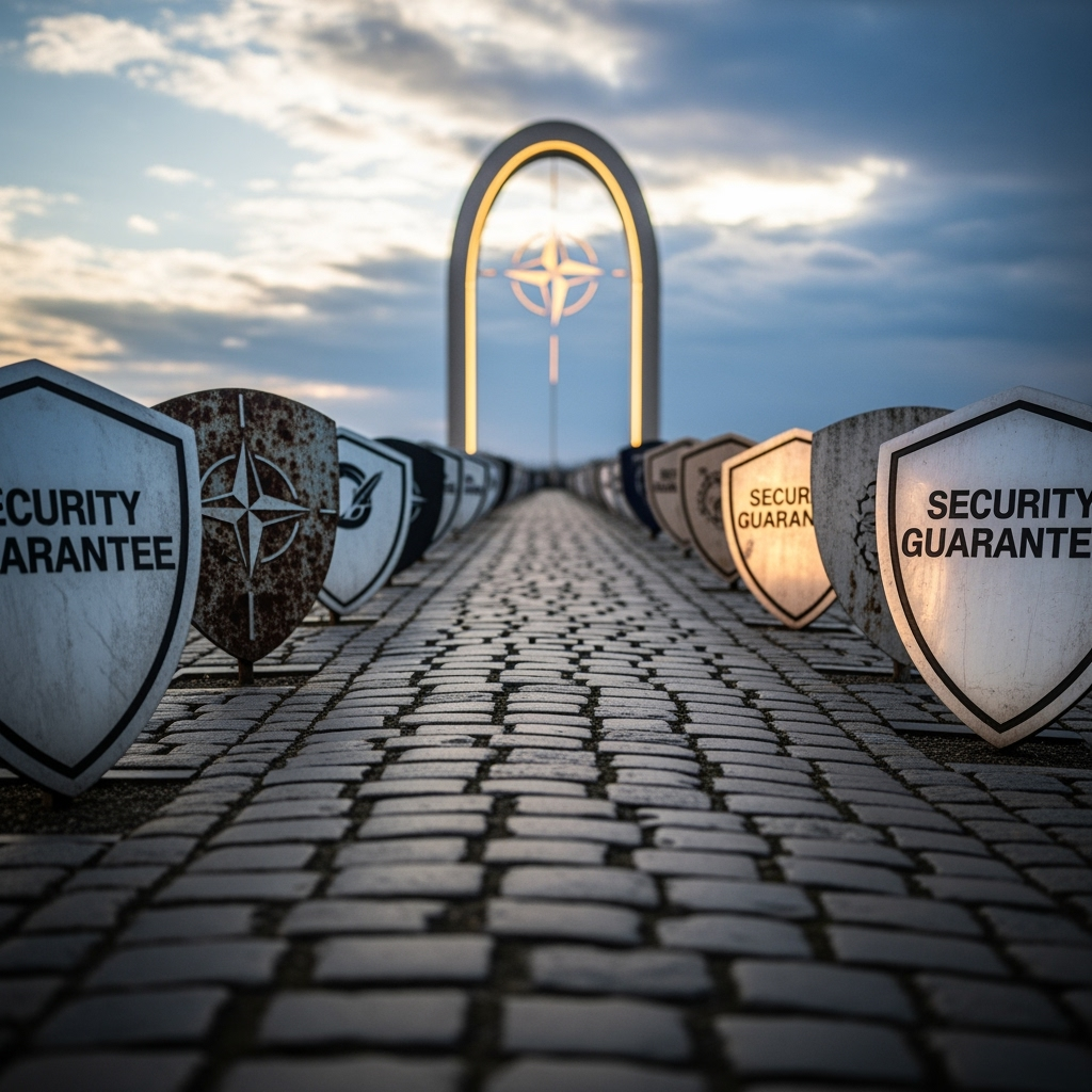 Illustration for: Ukraine's Path to NATO and Security Guarantees