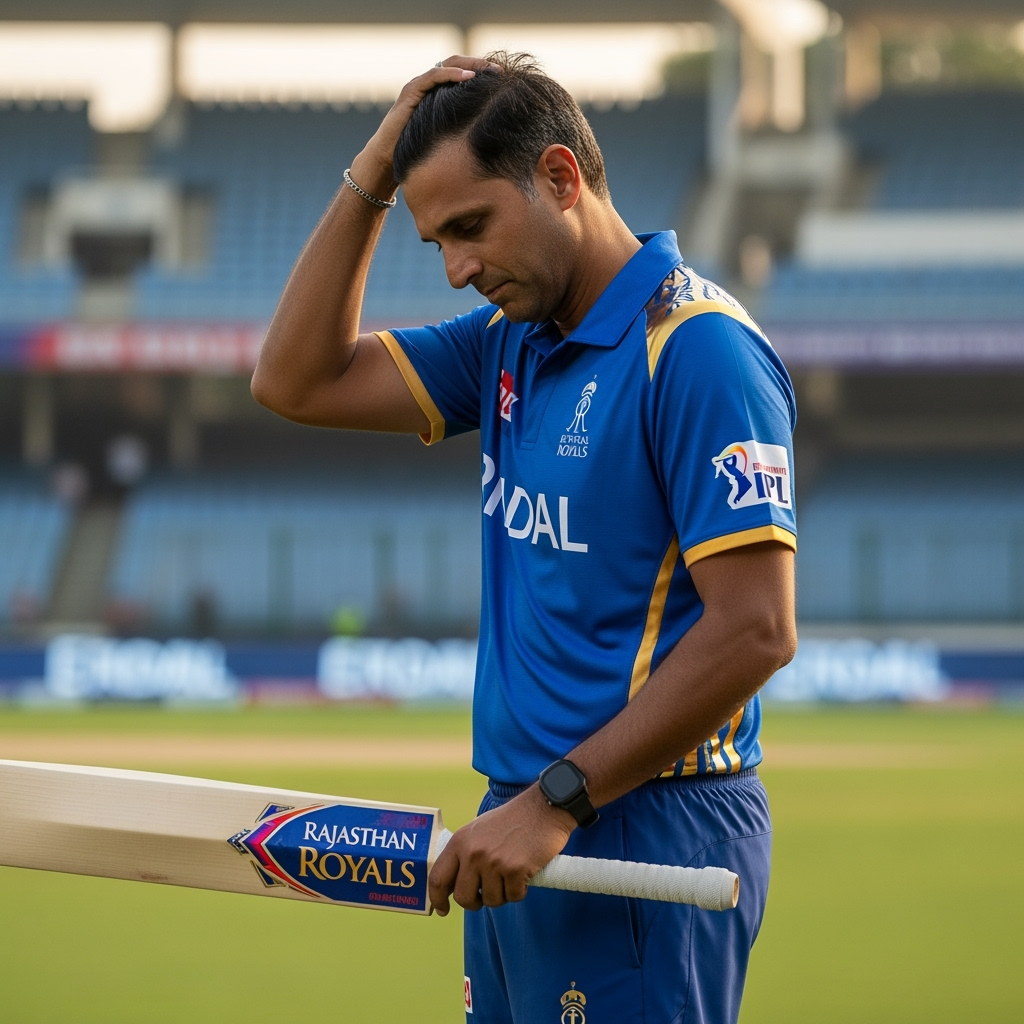 Illustration for: Rahul Dravid Steps Down as Royals Head Coach